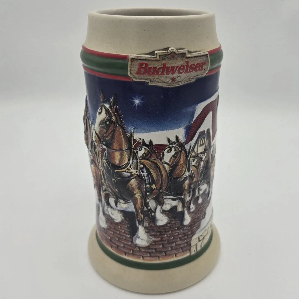 1998 Budweiser Holiday Stein CS343‎ Grant's Farm Holiday